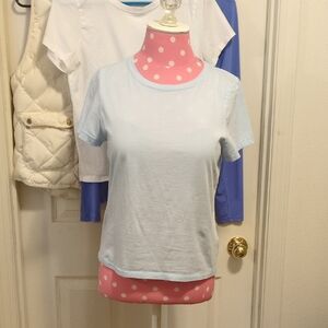 J. Crew Soft Sky Blue Short Sleeve Tee M Like New